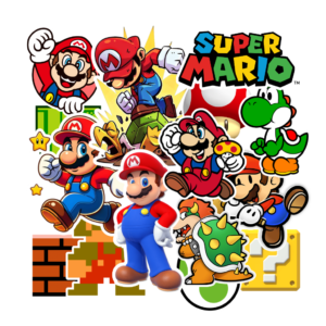 Lot de 70 Super Mario Stickers